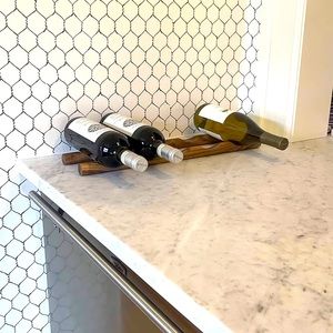 Compact Wooden Wine Rack Bottle Holder, Holds up to 15 Bottles(104)